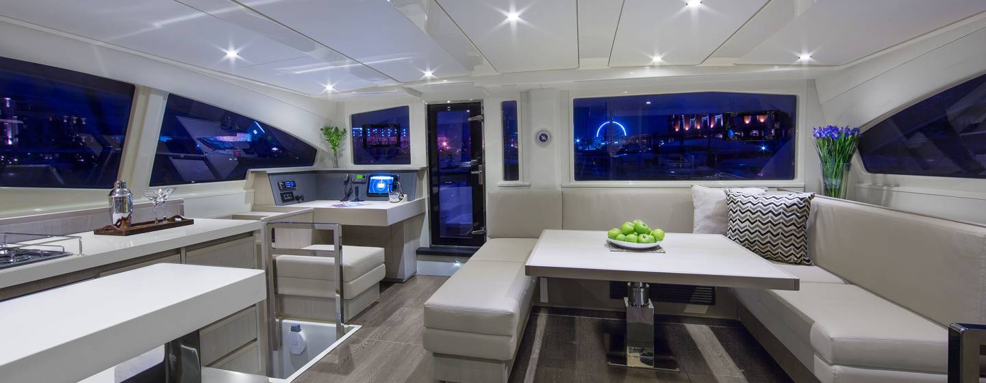 Moorings 514 PC salon night time