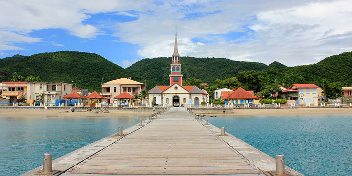dock leading into town