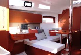 inside galley of yacht